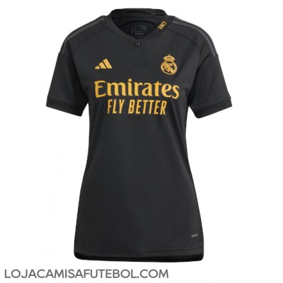 Camisa de Futebol Real Madrid Federico Valverde #15 Equipamento Alternativo Mulheres 2023-24 Manga Curta